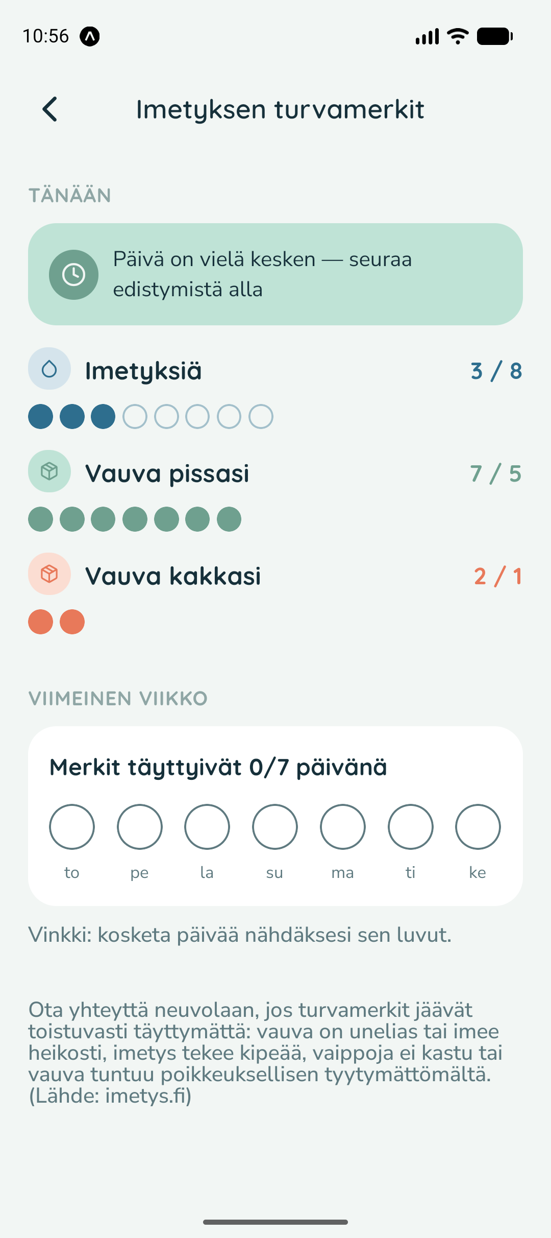 Imetyksen turvamerkit